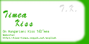 timea kiss business card